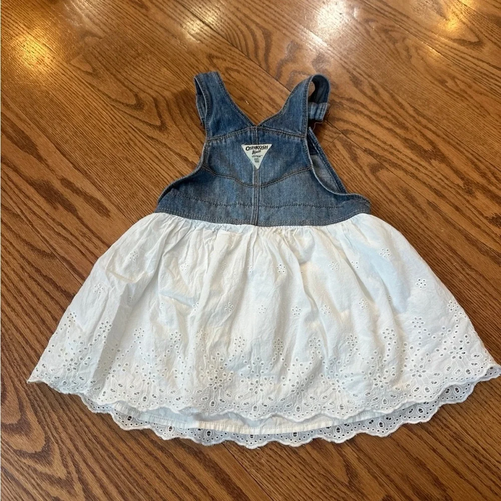 OshKosh Denim Overall Dress Girls 18-24 months - Picture 2 of 5